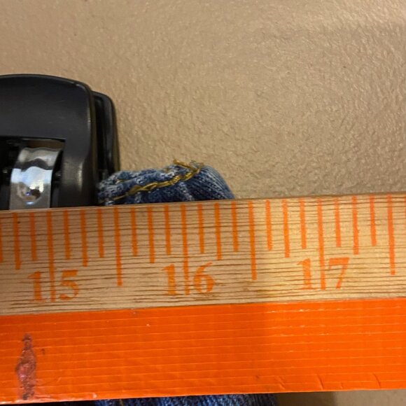 Destroyed Denim Jeans Pants Frayed Hem Elastic Waistband Women Large Drawstring - Picture 7 of 9